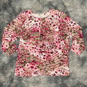 ♥️ Colorful Abstract Long Sleeve Top 3/4 Sleeve Size XL